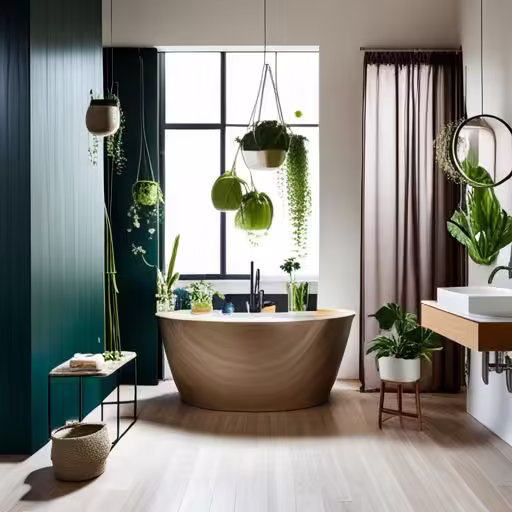 hanging plants for bathroom