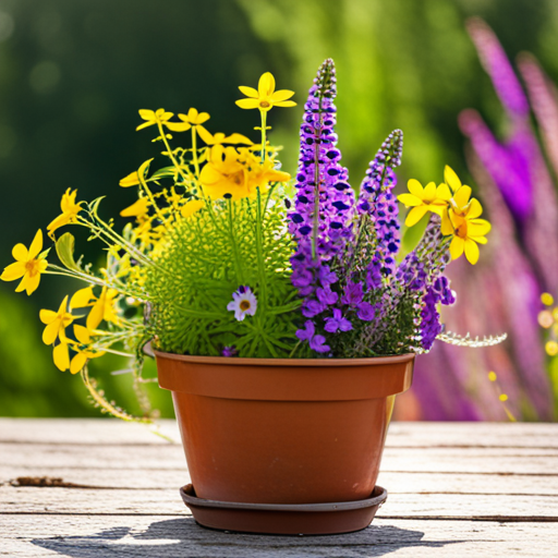 Wildflowers in a pot