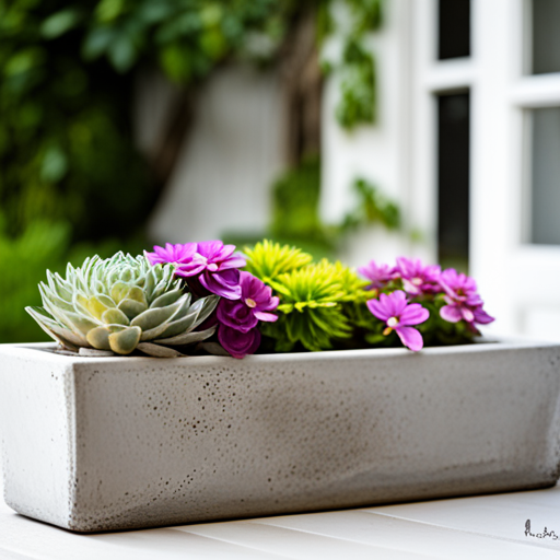 how to make concrete planters lightweight and durable