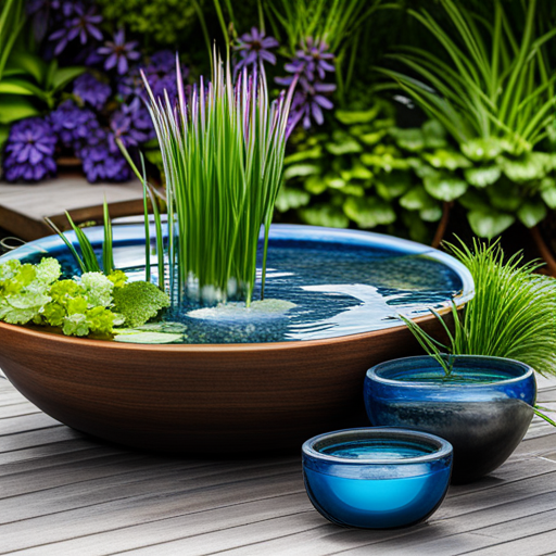 How to make a mini pond in a pot