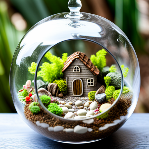 Miniature Fair Garden Inside Terrarium
