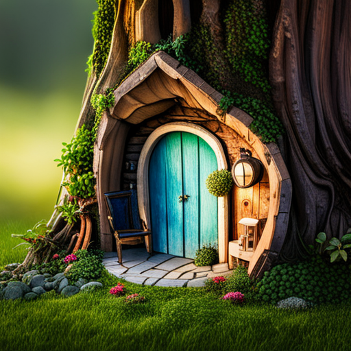 diy tree stump fairy garden